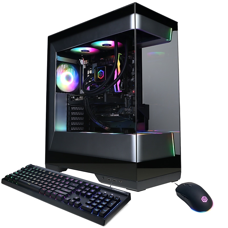 CyberPowerPC Gaming Desktop Computer, Intel Core i9-14900F, Radeon RX 9060 XT 16GB, 32GB RAM, 2TB SSD, Windows 11 Home image 1