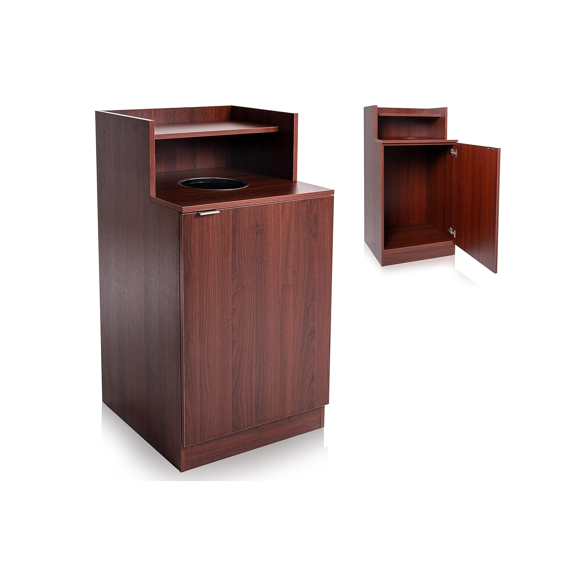 Alpine Industries Food Service Trash Can Enclosure, 32 Gallon, Mahogany (ALP476-DH-MA) Sansujyuku sansujyuku.com