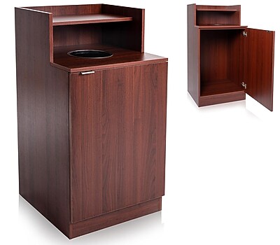 Alpine Industries Food Service Trash Can Enclosure, 32 Gallon, Mahogany (ALP476-DH-MA) Sansujyuku sansujyuku.com