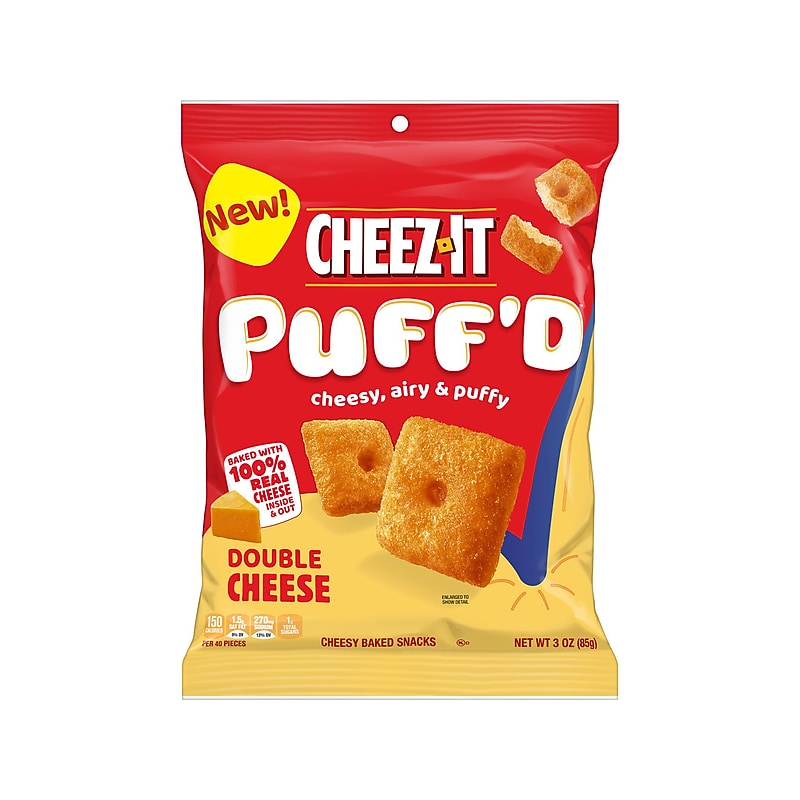 Cheez-It Puff'd Double Cheese Crackers, 6 Packs/Box (KEE00022) image 1