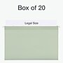 Pendaflex Reinforced Hanging File Folder, 6-Tab, Legal, Sage Green, 20/Box (1009464)~#|#~8B640080-D6AA-46EC-ACA33F86D6E1E296_sc7