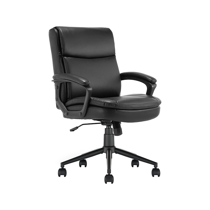 Click365 Transform 2.0 Ergonomic Bonded Leather Swivel Desk Chair, Black (CCHR10007B) image 1