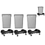 Alpine Industries Plastic Trash Can with Dolly, 23-Gallon, Gray, 3/Pack (ALP477-GRY-3PKD)~#|#~8B731CDA-7688-462C-8F2FCB3026C84B93_sc7