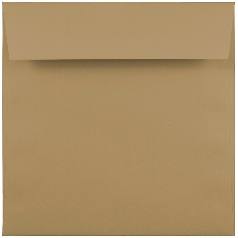 JAM Paper Invitation Envelope 6 1/2" x 6 1/2", Chocolate Brown, 100/Pack (227912746d) image 1