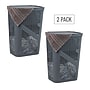 Mind Reader 15.85-Gallon Slim Laundry Hamper with Lid, Plastic, Gray, 2/Set (2HBIN60-GRY)~#|#~8B746E43-F0D9-4E45-9432B57BA537AE92_sc7