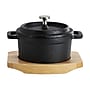 MegaChef Cast Iron 8 Oz. Mini Dutch Oven, Black (935122091M)~#|#~8B761274-9F1F-496F-AEA2314DF5276E38_sc7