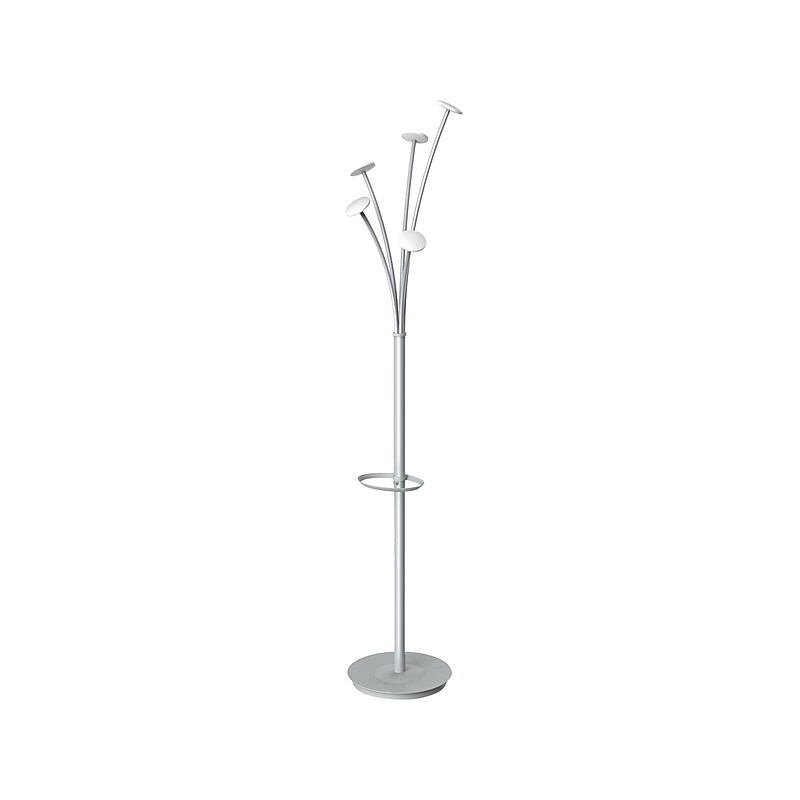 Alba Festival Coat Tree, Silver Gray/White, Steel/Plastic (PMFEST BC) image 1