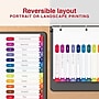 Staples Customizable Table of Contents Numeric Dividers, 1–12 Tabs, Multicolor, Reinforced Index Dividers – 6 Sets~#|#~8B787BDE-6F27-4373-AD94986CCB0D9356_sc7