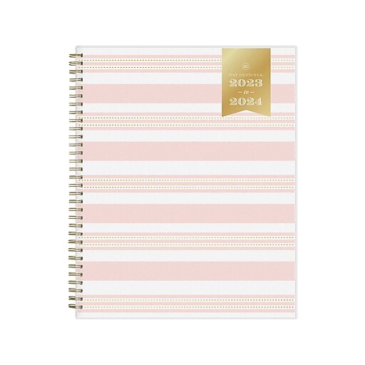 20232024 Blue Sky Day Designer Beach House Stripe Blush 8.5" x 11