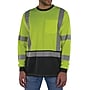 Ergodyne GloWear 8369BK High Visibility Long Sleeve Black Bottom T-Shirt, ANSI Type R Class 3, Lime, 2XL (22206)~#|#~8B860DDF-2FF9-4198-9C9D65647D72542D_sc7