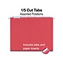 Staples® Hanging File Folders, 1/5-Cut Tab, Letter Size, Red, 25/Box (ST163535-CC)~#|#~8B8740BC-8B91-4608-BAF1BDBADBFBFF2C_sc7