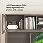 Bush Home Somerset 72"W Office Desk with Drawers and Hutch, Ash Gray (SET018AG)~#|#~8B8FA839-EA82-4F1C-8EA8603F0FC5B23F_sc7
