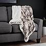 Lavish Home Fleece Sherpa Blanket Throw, Gray Snowflakes (886511248281)~#|#~8B927C44-BEEC-4650-B157A213531060B1_sc7
