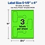 Avery Laser/Inkjet Sealing Labels, 5-1/8" x 4", Neon Green, 120 Labels/Box (19479370734)~#|#~8B937233-0DBE-4529-9FFEA7F95F7EB2E4_sc7