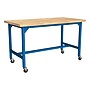 Learniture Ideate Series 72"W x 36"D Butcher Block Table, Beige/Brilliant Blue (LNT-NOR3009BB-BB-PK-SO)~#|#~8B93CE0E-C4A8-49F2-A33EF946D73505B1_sc7