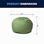 Flash Furniture Cotton Twill Bean Bag Chair, Green (DGBEANSMSLDGN)~#|#~8B94C964-61AE-4740-8D01202F0B91EB19_sc7