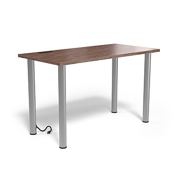 Union & Scale™ Essentials 48" Powered Computer and Writing Desk, Espresso (UN56970)