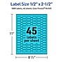 Avery Printable Decorative Edge Multipurpose Labels, 0.5" x 2.5", Bright Blue, 1800/Pack (94749)~#|#~8B9F4EB2-59AF-4370-B4E7796C904FCF2D_sc7