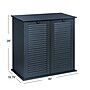 Household Essentials 2-Section Tilt-Out Laundry Sorter Cabinet with Shutter Front, Navy (HE1138)~#|#~8BA11C5C-330B-4F7B-82EAA778EEA146C5_sc7
