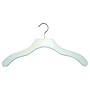 Nahanco 17" Wood Contemporary Top Hanger, White, 100/Pack (2007-20W)~#|#~8BA1B22C-34FF-42AA-9428E30DF01FA334_sc7