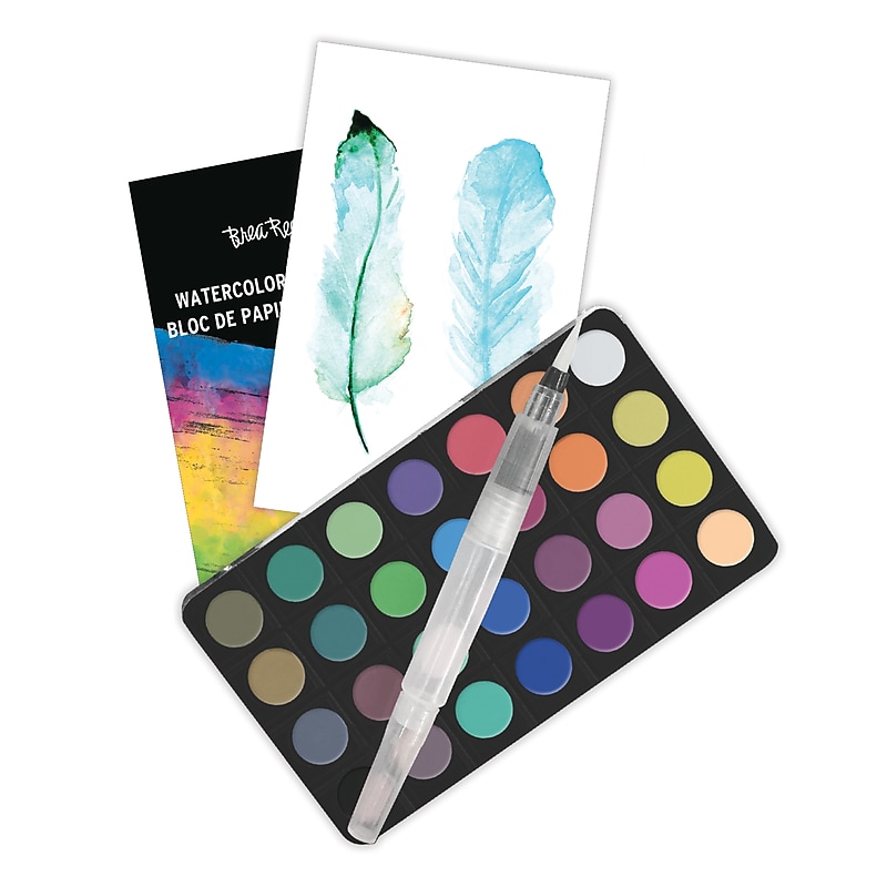 Brea Reese Washable Watercolor Paint Tray, Assorted Colors (37978) image 1