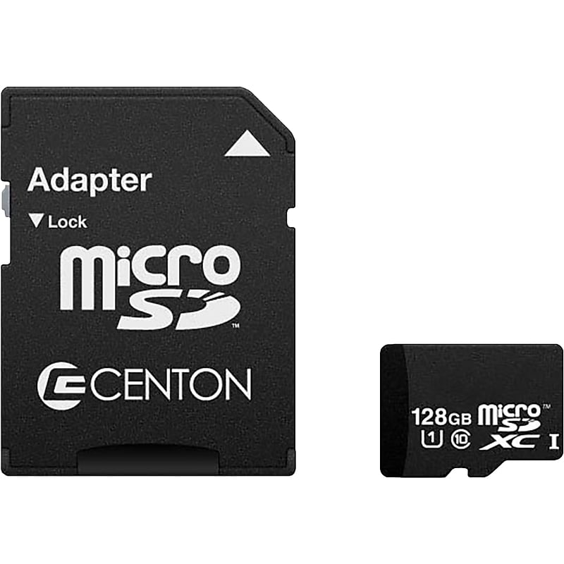 Centon 128GB MicroSDXC Memory Card with Adapter, Class 10, UHS-I, V10 (C1-MSDXU1-128.1) image 1