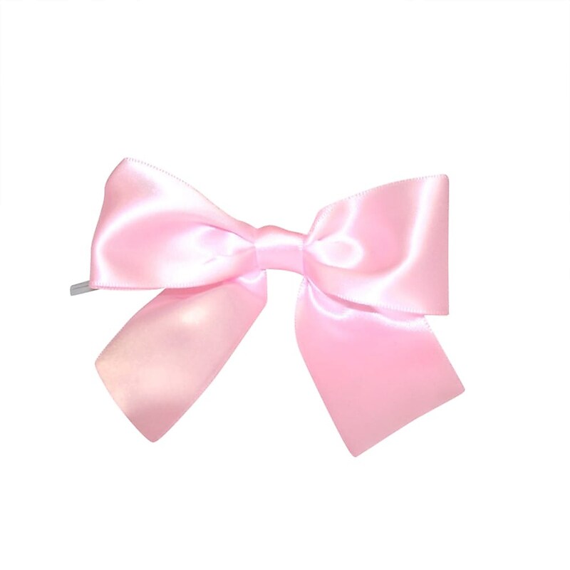 JAM Paper Satin Bows, Light Pink, 50/Pack (52640349230) image 1