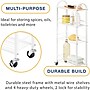 Whitmor 4-Shelf Metal Mobile Kitchen Cart with Lockable Wheels, White (6766-16327)~#|#~8BADD7BB-EA59-4F98-82CFE728DA48A88E_sc7