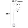 Creekwood Home Essentix 71.5" Metal Floor Lamp with Dome Shades, White (CWF-3000-WH-LB)~#|#~8BB4E35C-D8D1-47B4-9487A01CB9DD19CD_sc7