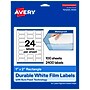 Avery Rectangle Laser/Inkjet Multipurpose Labels, 1" x 2", White, 2400 Labels/Box (94220)~#|#~8BB6AD0F-7F2B-4974-80322FD5101F45AA_sc7