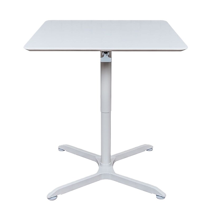 Luxor 36" Square Height Adjustable Café Table, White (LX-PNADJ-36SQ) image 1