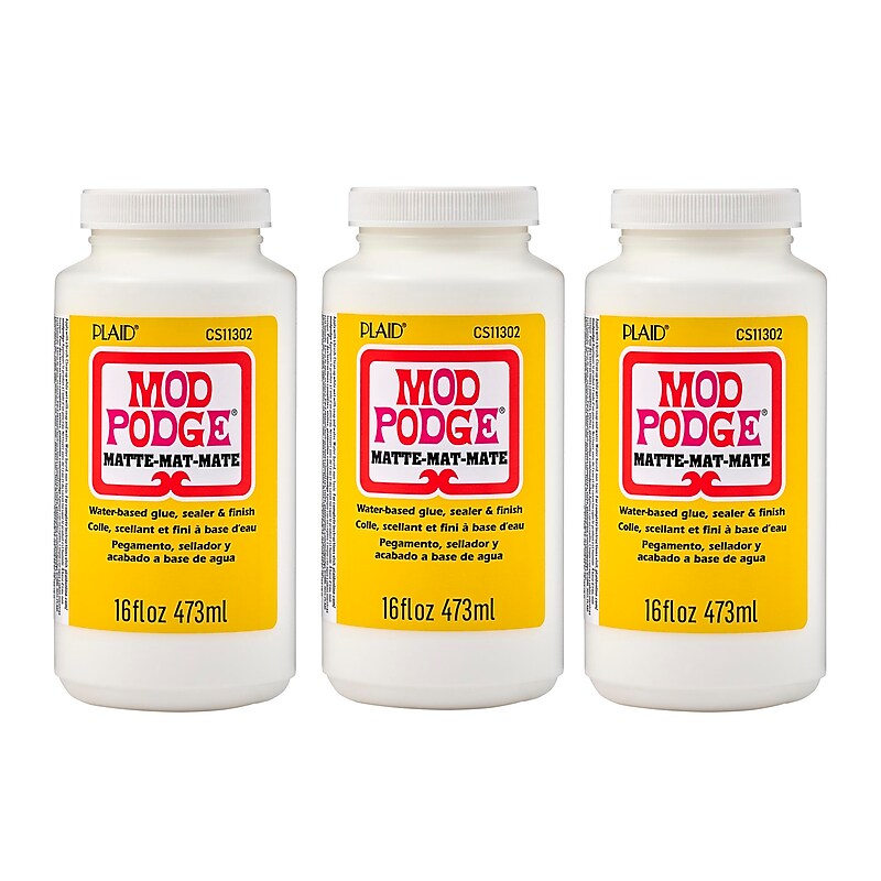 Mod Podge Decoupage Glue, Matte, 16oz., 3/Pack (MODCS11302-3) image 1
