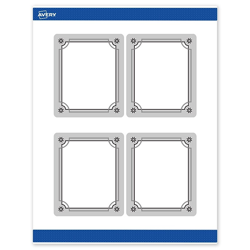 Avery Rectangle Multipurpose Labels, 4" x 3-1/3", White, 40/Pack (19479370598) image 1