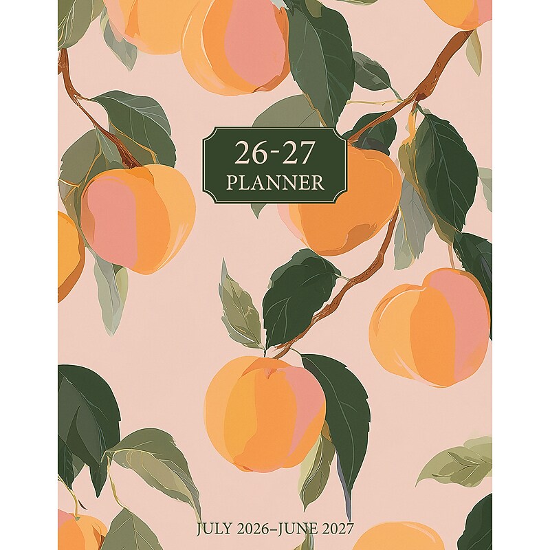 2026-2027 Willow Creek 9.5" x 7.5" Academic Year Monthly Planner, Paperboard Cover, Peach Please (64917X) image 1