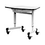 Luxor 29"W Height-Adjustable Trapezoid Student Desk with Drawer, White/Black (MBS-DESK)~#|#~8BCE0680-1893-4766-849D45ABA5468D7B_sc7
