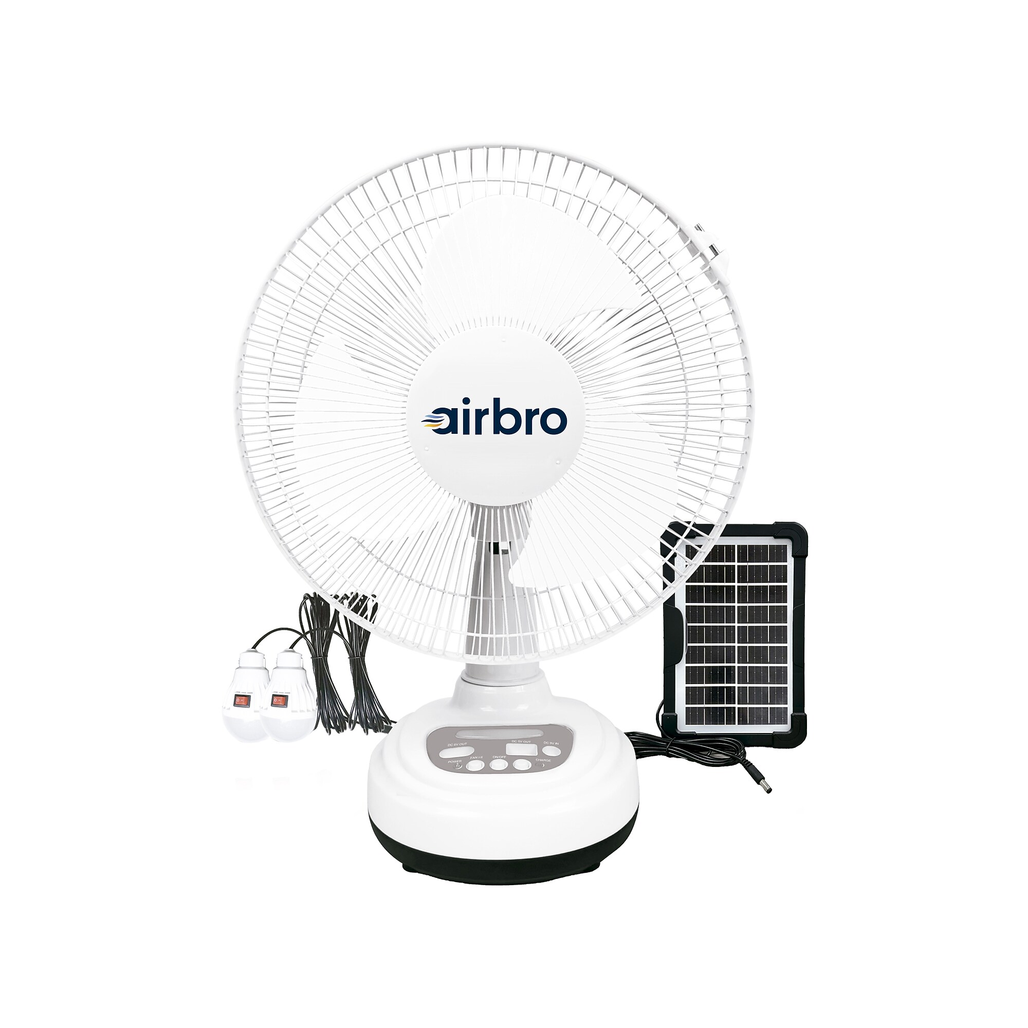 Airbro 12-inch 1-Speed Desk Fan, White (GSDFSA12) Sansujyuku sansujyuku.com