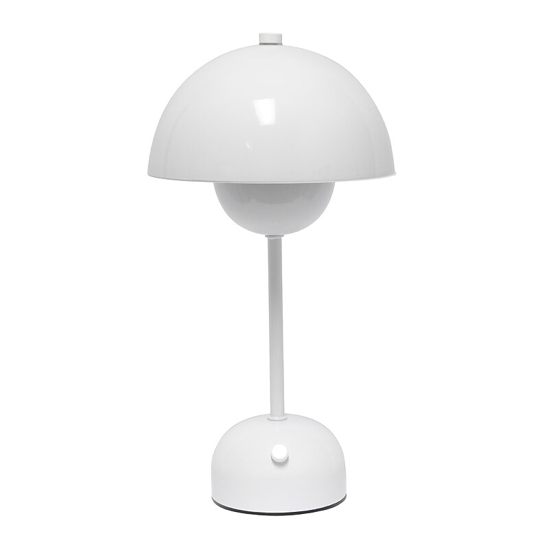 Simple Designs Mushroom Magic LED Table Lamp, White (LD1069-WHT) image 1