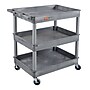Luxor ENDURA XL 3-Shelf Utility Cart, Gray (TC111-G)~#|#~8BD8C7D7-1741-4800-A6EB1606358DD96A_sc7