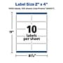Avery Laser/Inkjet Multipurpose Labels, 2" x 4", White, 10 Labels/Sheet, 100 Sheets/Pack  (94207)~#|#~8BDA185A-6776-470F-BD3A217A049D0A8A_sc7
