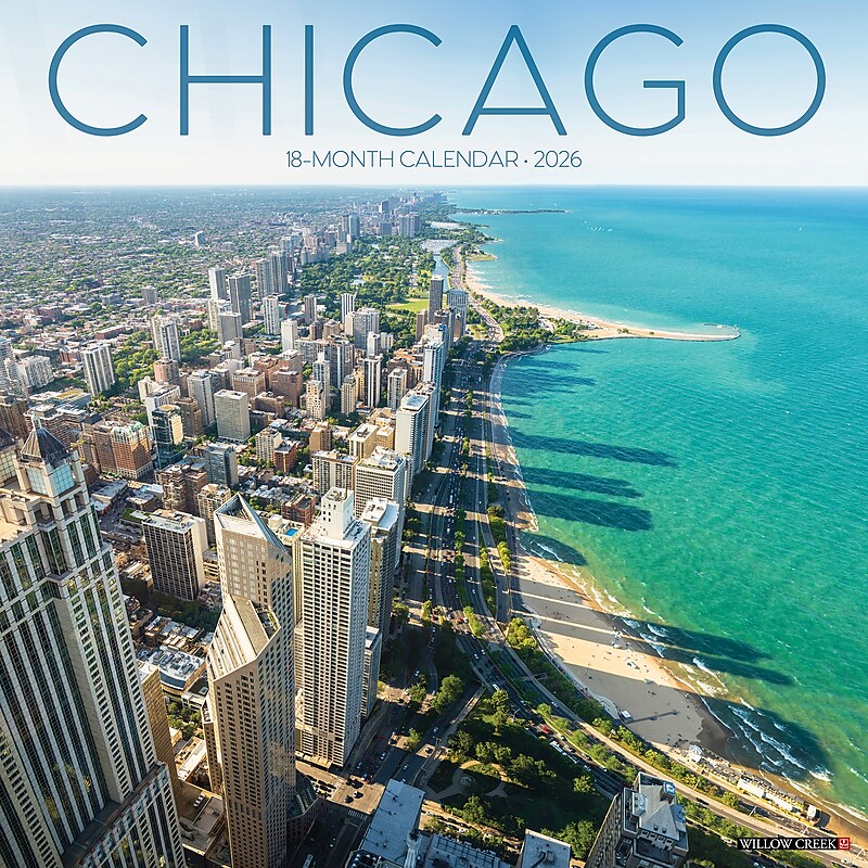 2026 Willow Creek Chicago 12" x 12" Monthly Wall Calendar (50675) image 1