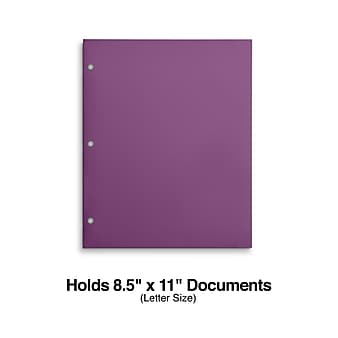 Staples 4-Pocket 3-Hole Punched Presentation Folder, Purple (56216-CC)