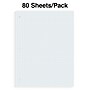 Staples® Graph Ruled Filler Paper, 8" x 10.5", 3-Hole Punched, White, 80 Sheets/Pack (ST40476B)~#|#~8BDFB70C-7A0B-4197-801726F3B9AAC09D_sc7