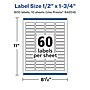 Avery Laser/Inkjet Rectangle Multipurpose Labels, 0.5" x 1.75", White, 600 Labels/Pack (94204)~#|#~8BEAAAA4-F746-4D8D-9D517B7C41251414_sc7