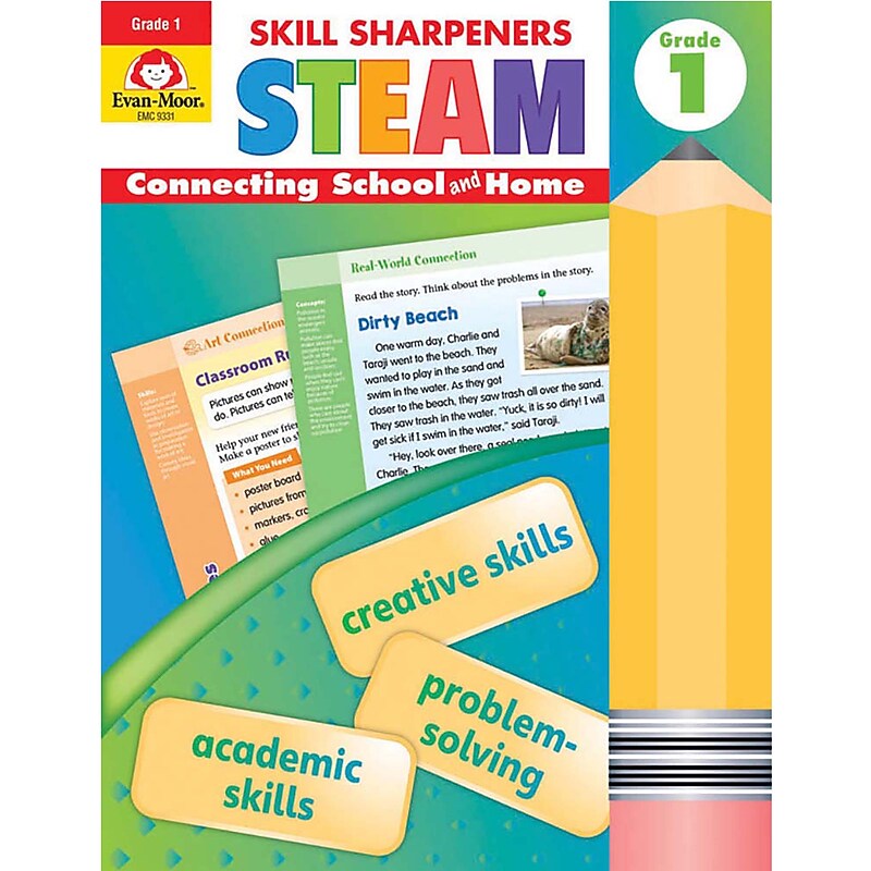 Evan-Moor Educational Publishers Skill Sharpeners STEAM, Grade 1 (EMC9331) image 1