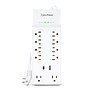 CyberPower P1004UC15 Home Office 10-Outlet Surge Protector, 1-USB-C and USB-A Port, 4 ft. Cord, 2400J Surge Suppression, White~#|#~8BEE116B-6780-4AED-872EC28AFD04FF8E_sc7