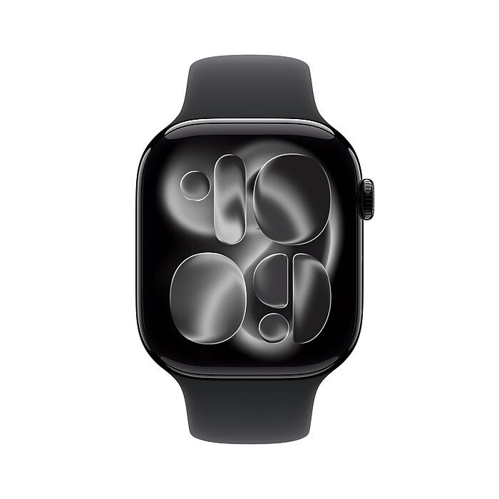 Apple Watch Series 11 GPS Smartwatch, 46mm, Jet Black Aluminum