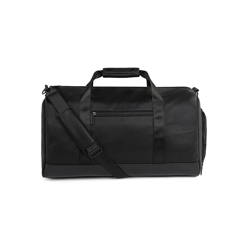 Bugatti Central 18.9" Vegan Leather Travel Duffel, Black (DUF2435BU-BLK) image 1