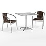 Flash Furniture Lila Indoor-Outdoor 31.5'' Square Table Set with 2 Rattan Chairs, Dark Brown (TLH32SQ020CHR2)~#|#~8BF37018-9635-4356-B358DD05DB07B9DB_sc7