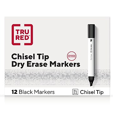 海外から輸入 Staples Remarx Dry-Erase Markers, Chisel Tip, Black, 12/Pack マーカー・蛍光ペン