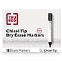 TRU RED™ Tank Dry Erase Markers, Chisel Tip, Black, 12/Pack (TR61440-CC)~#|#~8BF68F36-151D-4148-806246520E697816_sc7
